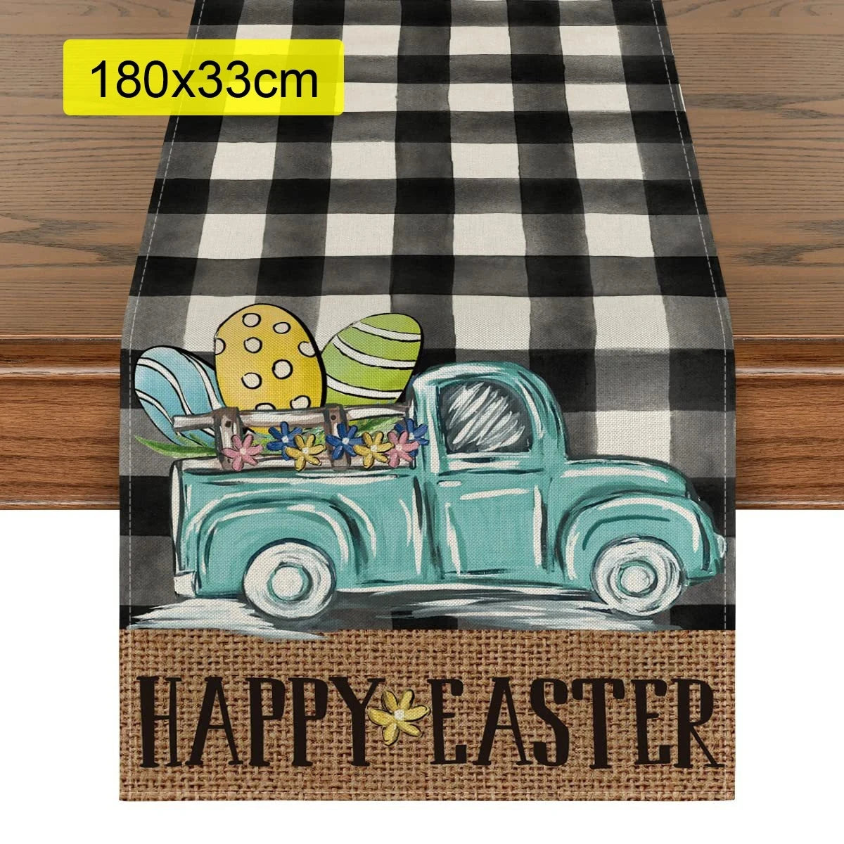 2024 Easter Bunny Table Runner Gnome Rabbit Party Decor Creative Tablemat Easter Placemat Table Decoration for Dining Home