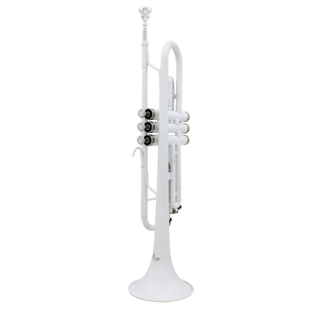 White Trumpet Bb Flat Brass Material Musical Trumpet With Mouthpiece Gloves Cleaning Cloth Box Accessories