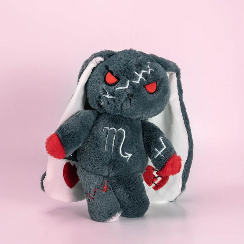 30cm Dreadfuls Non Binary Rabbit Plush Toy Pillow Horror Goth Bunny Stuffed Soft Animal Doll Home Decor Peluches Pillow Kid Gift