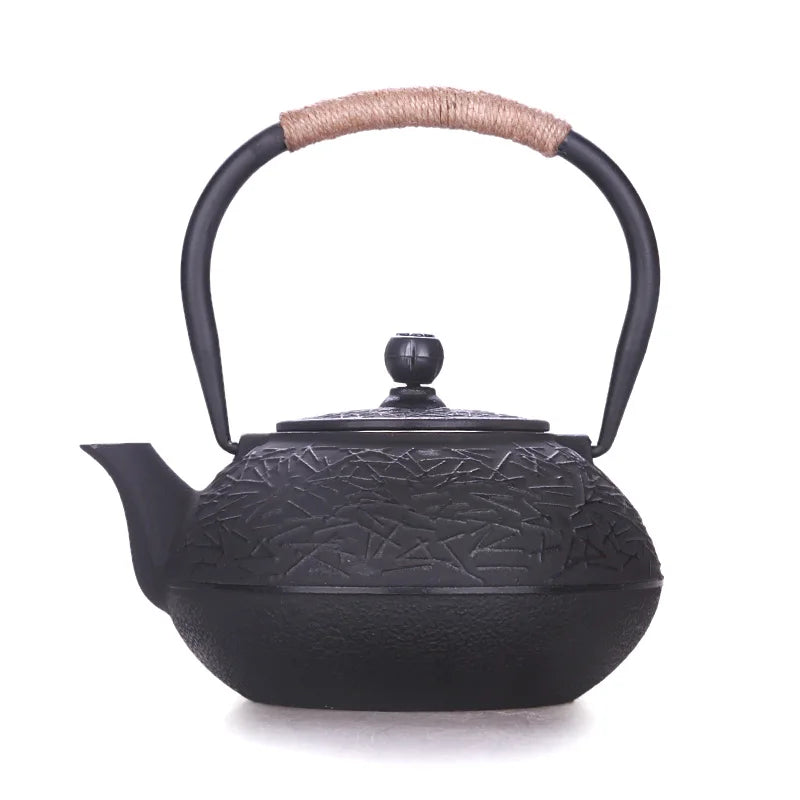 900ML Japanese Style Cast Iron Teapot With Stainless Steel Infuser Strainer Plum Blossom Cast Iron Tea Kettle for Boiling Water
