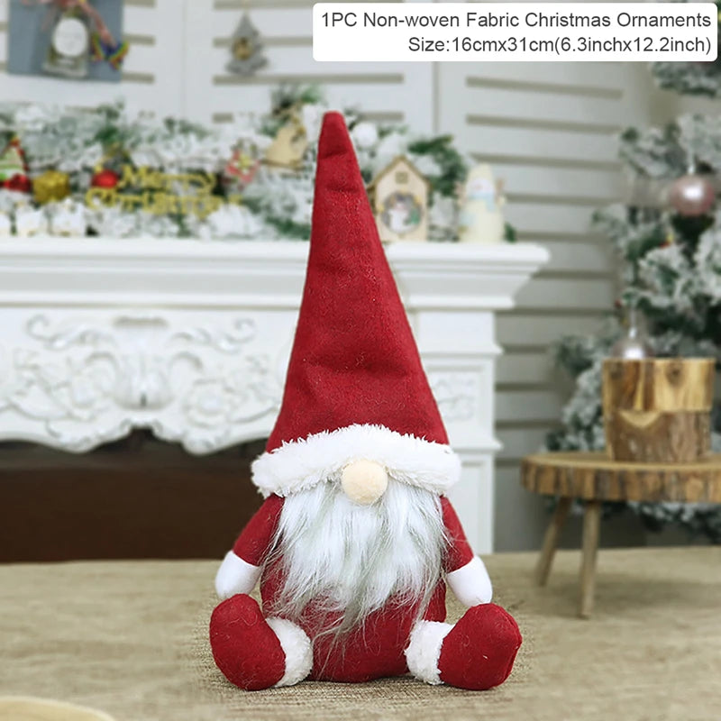 QIFU Christmas Doll Ornaments 2024 Merry Christams Decor for Home Cristmas Decor Xmas Gifts Happy New Year 2025 Navidad Noel