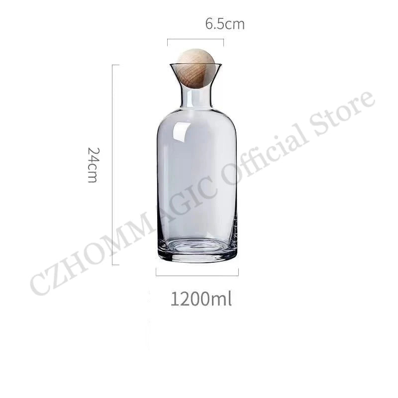 1.2L Water Kettle Amber Borosilicate Glass Tea Pot 250ml Water Cup Heat-Resistant Glass Bottle Water Pitcher Beverage Dispenser
