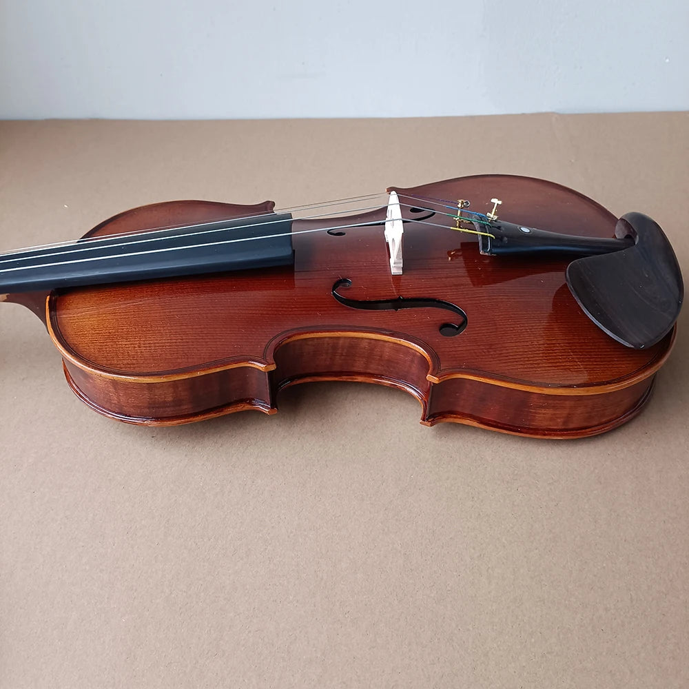 High Flame Maple Handmade Violin 4/4 3/4 1/2 1/4 바이올린 كمان Stradivari Vionlino Set Beginner Professional Musical Instrument