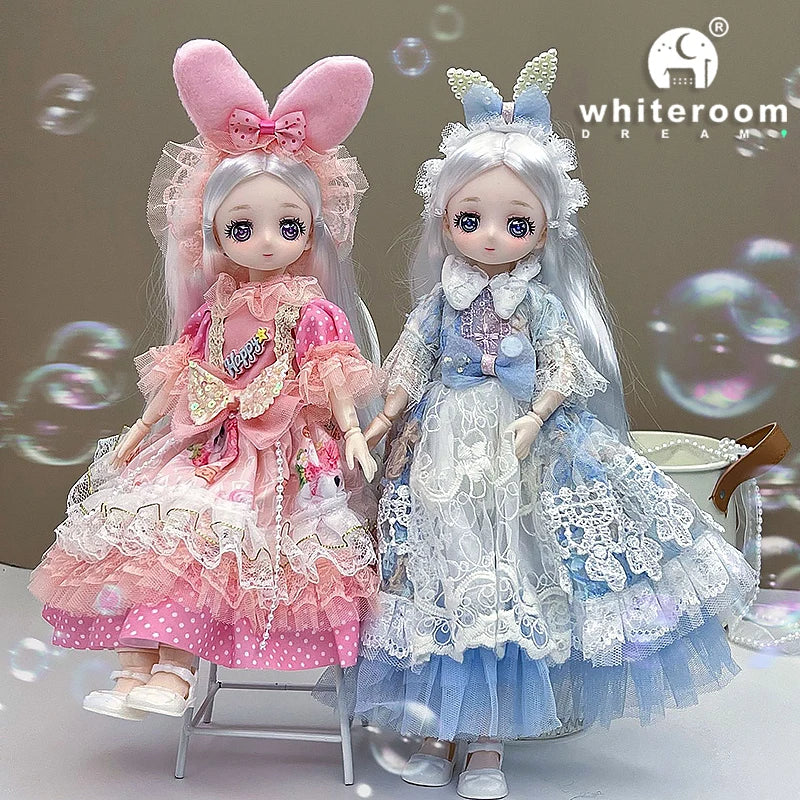 1/6 Bjd Doll Wedding Dress Anime Action Figures Full Set Spherical Jointed Doll for Children's Toys Girl Cosplay Free Shipping