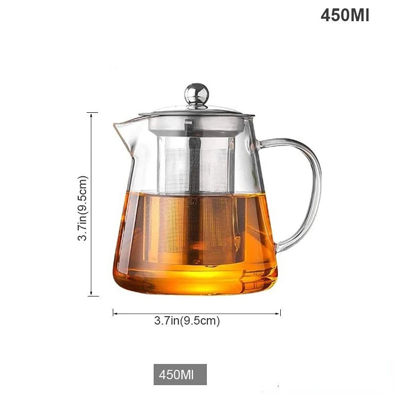 Dropshipping Heat Resistant Glass Teapot Various Styles of Hot-Selling Tea Sets Clear Kettle Flower Puer Tea Infuser Pot