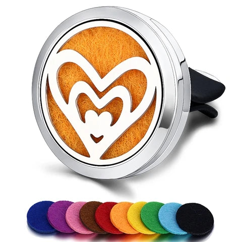 Car Air Freshener Car Perfume Diffuser Clip Car Air Auto Vent Freshener Essential Oil Perfume Locket (No Fragrance) C002