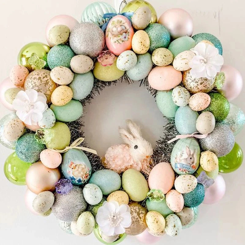 50pcs Easter Decoration Foam Eggs Kids Favors Gifts DIY Painting Modelling Polystyrene Styrofoam Ball Eggs Easter Decor for Home