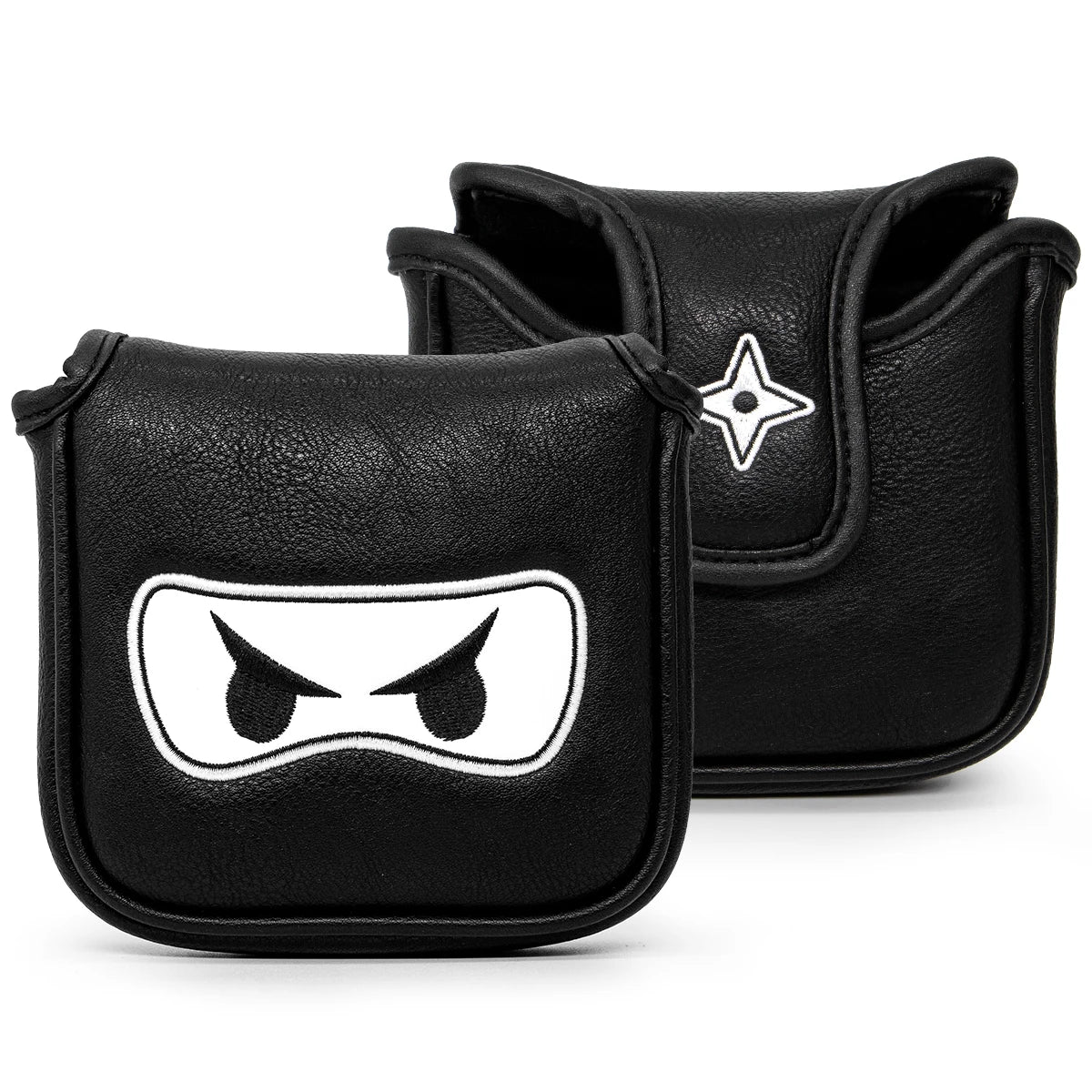 Golf Club Headcover Set Aliennana Black Ninja Driver Head Cover Fairway Golf Headcvoer Hybird Blade Putter Mallet Putter Covers