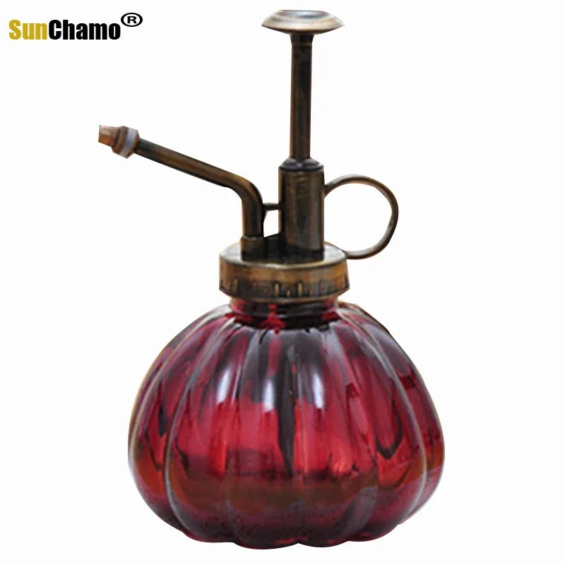Gardening Plant Watering Cans Retro Antique Copper Kettle Small Watering Can Pumpkin Glass Gardening Water Cans Garden Supply