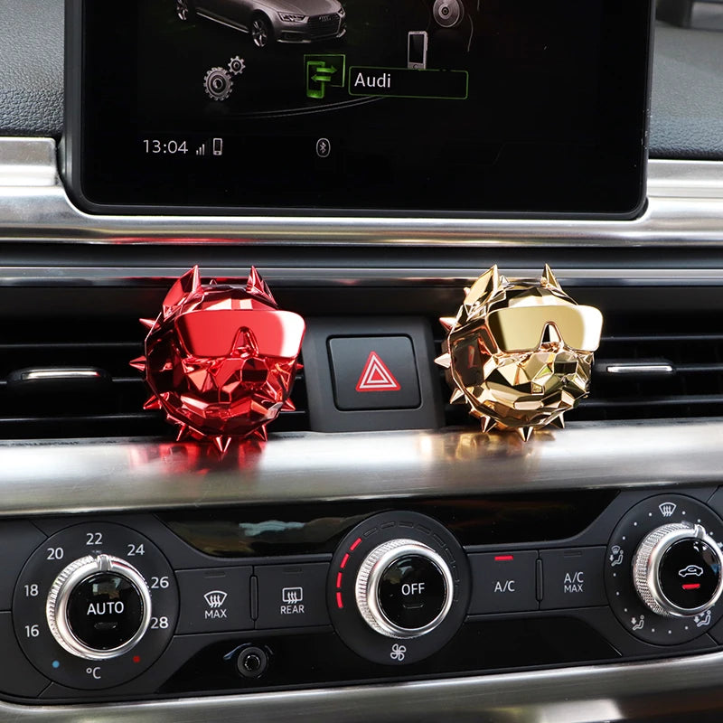 Bulldog Car Air Freshener Perfume Clip Fragrance Diffuser Auto Vents Scent Odor Freshener Perfume Interior Accessories