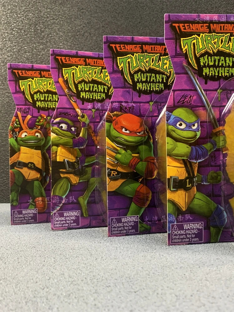 Playmates Teenage Mutant Ninja Turtles Mutant Mayhem Raph Don Mikey Leo Doll Gifts Toy Model Anime Figures Collect Ornaments