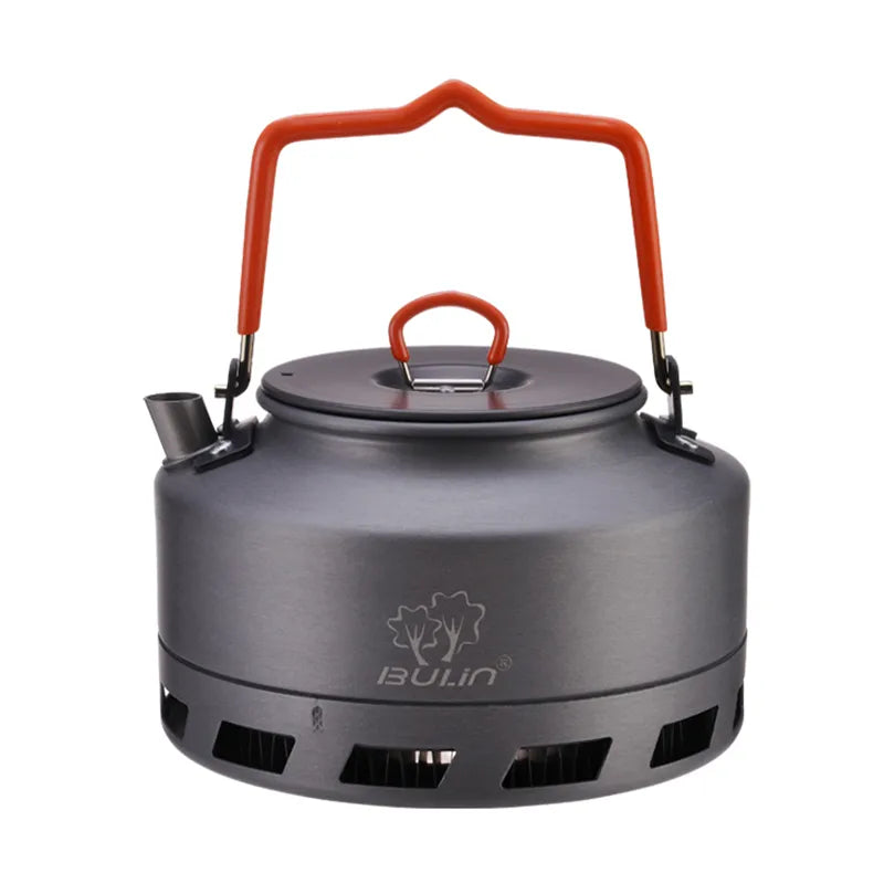 1.1/1.6l Outdoor Camping Hiking Portable Kettle Collector Heat Ring Coffee Water Kettle Teapot