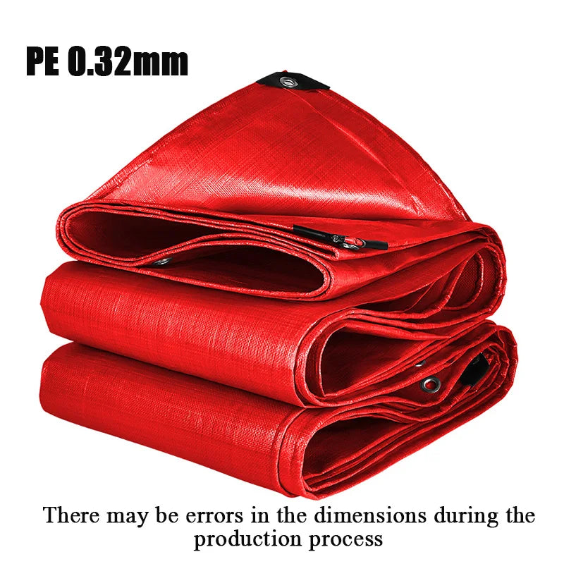 Thick 0.32mm China Red Rainproof Cloth Waterproof Tarpaulin Garden Canvas Outdoor Awning Sunshade Cloth Succulent Plants Cover