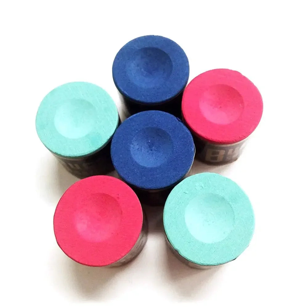 2pcs/Set No-Slip Billiard Chalks Pool Cue Stick Chalk Snooker Easy Powder Billiard Chalk Pool Sport Accessories Blue Green Red