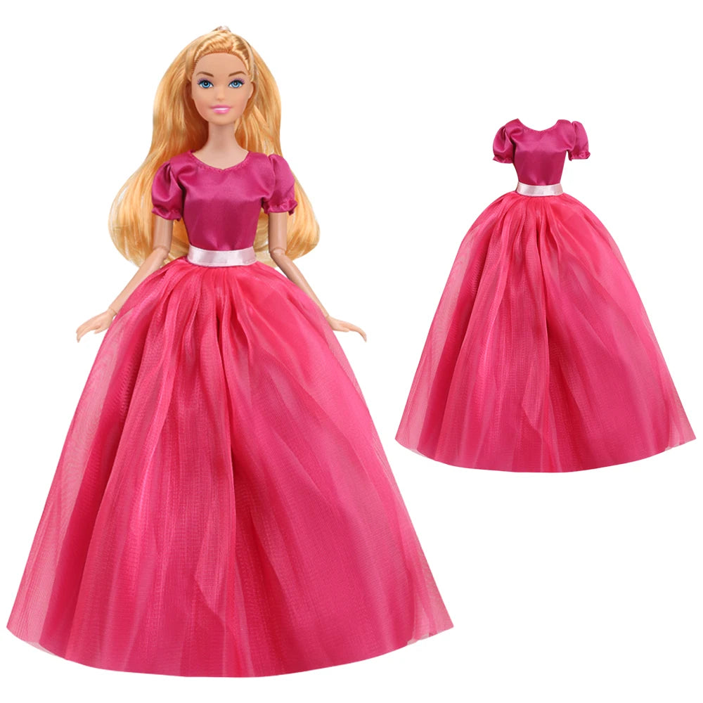 NK 1 Pcs 30CM Princess Wedding Dress Noble Party Gown for Barbie Doll Accessories Fashion Clothes Gift for Girl' 1/6 Doll Toy JJ