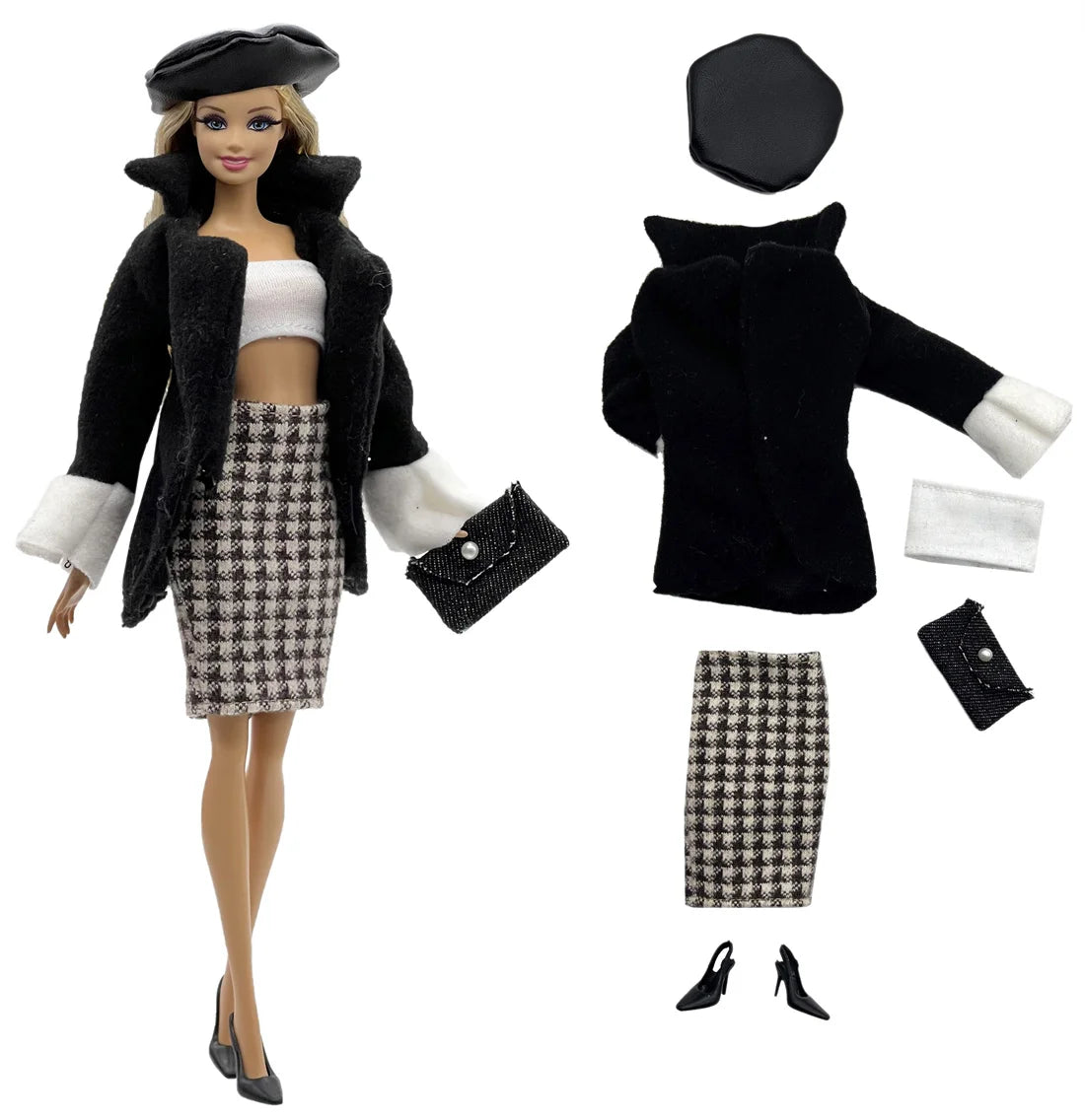 1 Set Cloth Doll Accessories Fashion Model Casual Wear Cool Clothes for 30cm Barbie Doll Kids or Birthday Gift
