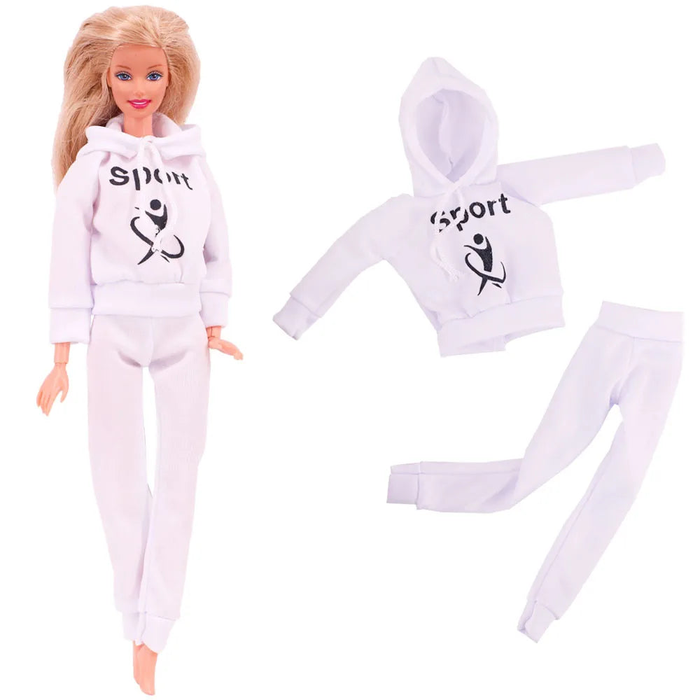 Pop Doll Clothes Sportswear Outfit Dress Fashion Coat Hoodie Top Pants Hats Clothing for Barbis&BJD Doll Accessories Girl`s Toy