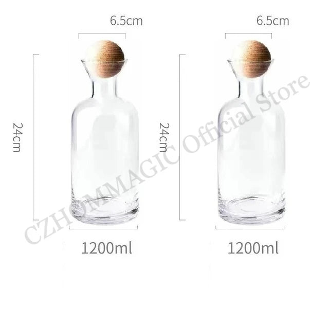 1.2L Water Kettle Amber Borosilicate Glass Tea Pot 250ml Water Cup Heat-Resistant Glass Bottle Water Pitcher Beverage Dispenser