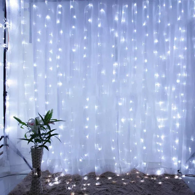 Christmas Lights Curtain Garland Merry Christmas Decorations for Home Christmas Ornaments Xmas Gifts Navidad 2023 New Year Decor