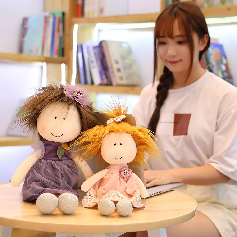 35cm/45cm New Cute Cartoon Little Sister Plush Dolls Girl in the Skirt Doll Kids Girls Toys Children Birthday Christmas Gifts