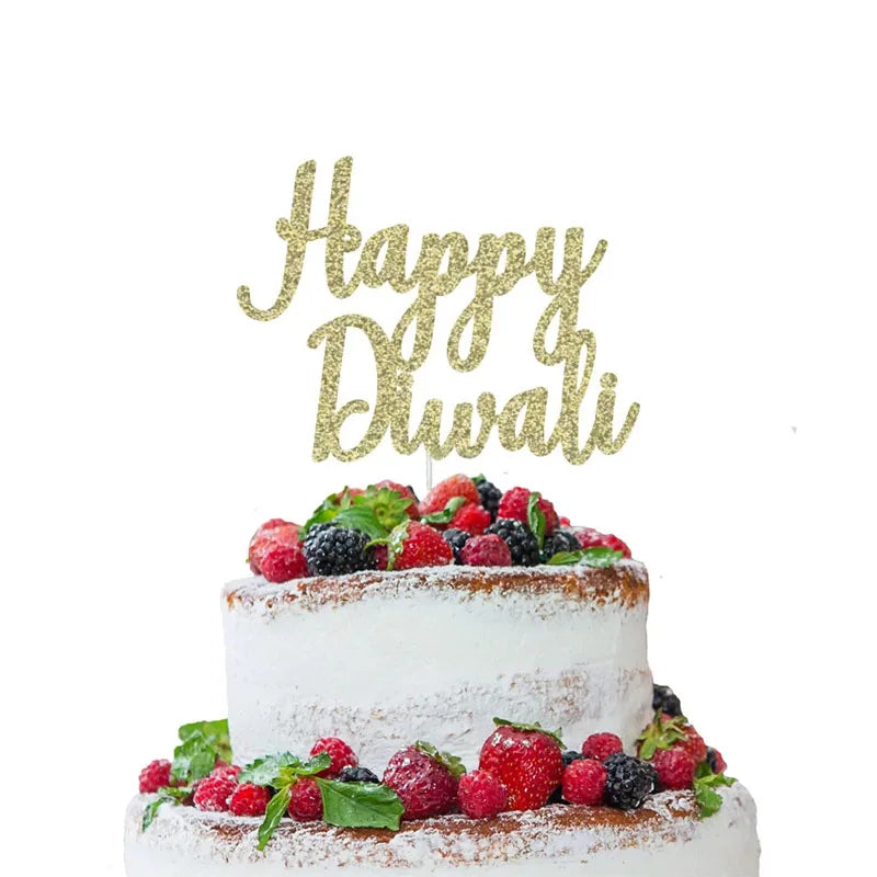 Happy Diwali Cake Topper Indian Festival of Lights Party Decoration