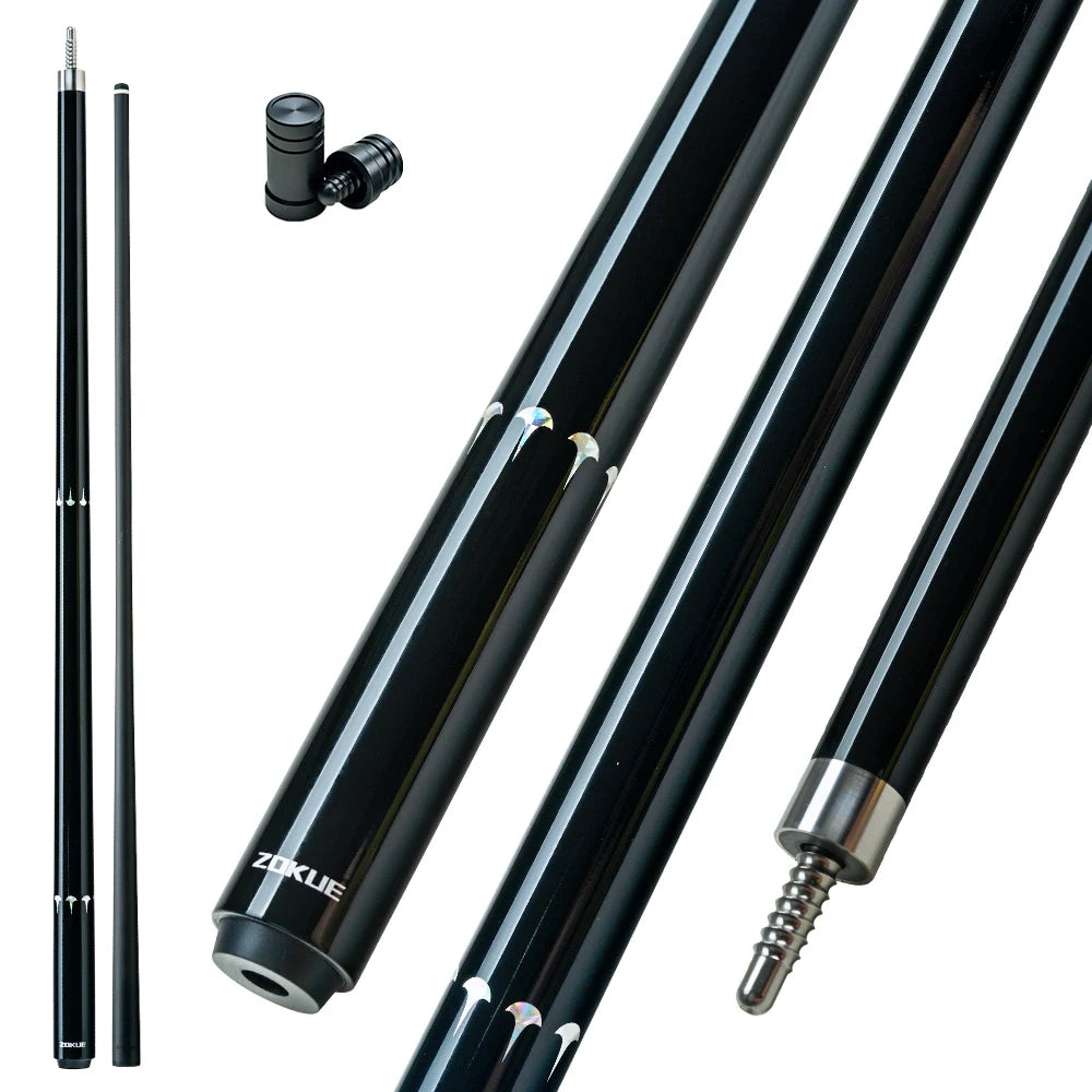 ZOKUE Elite Series Carbon Fiber Pool Cue Low Deflection Full Carbon Technology Cue Stick for Beginner Primary Pool Stick