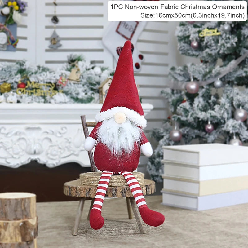 QIFU Christmas Doll Ornaments 2024 Merry Christams Decor for Home Cristmas Decor Xmas Gifts Happy New Year 2025 Navidad Noel