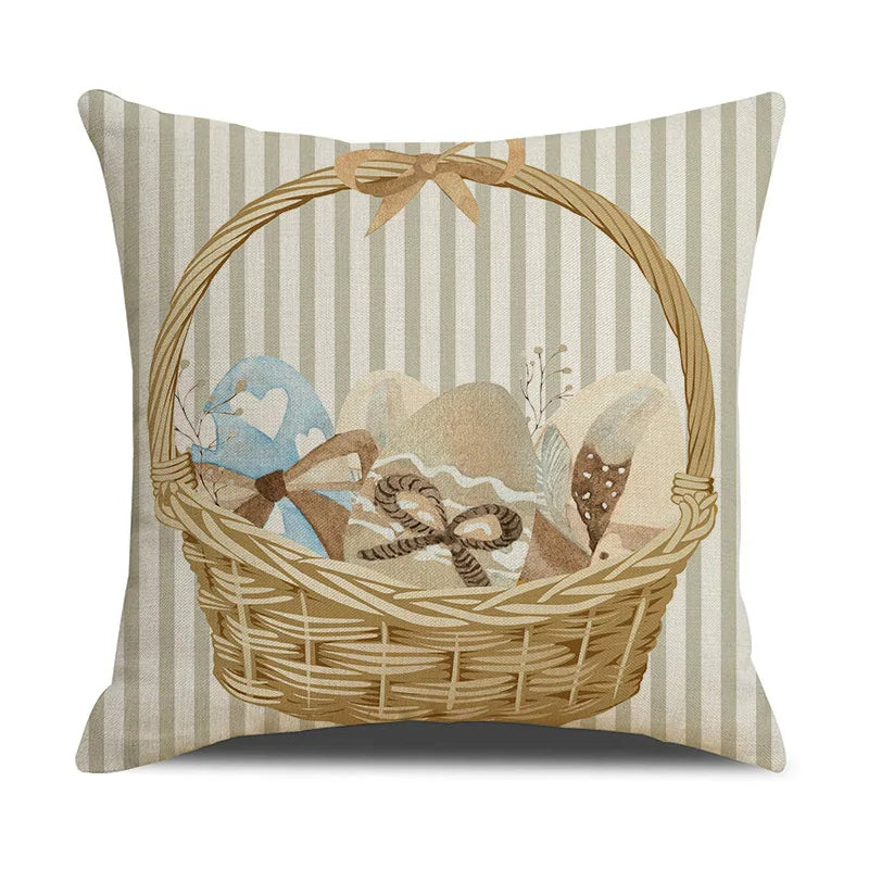 2024 Easter Rabbit Table Runner Linen Bunny Dining Table Cloth Placemat Spring Holiday Happy Easter Decoration for Home Kitchen