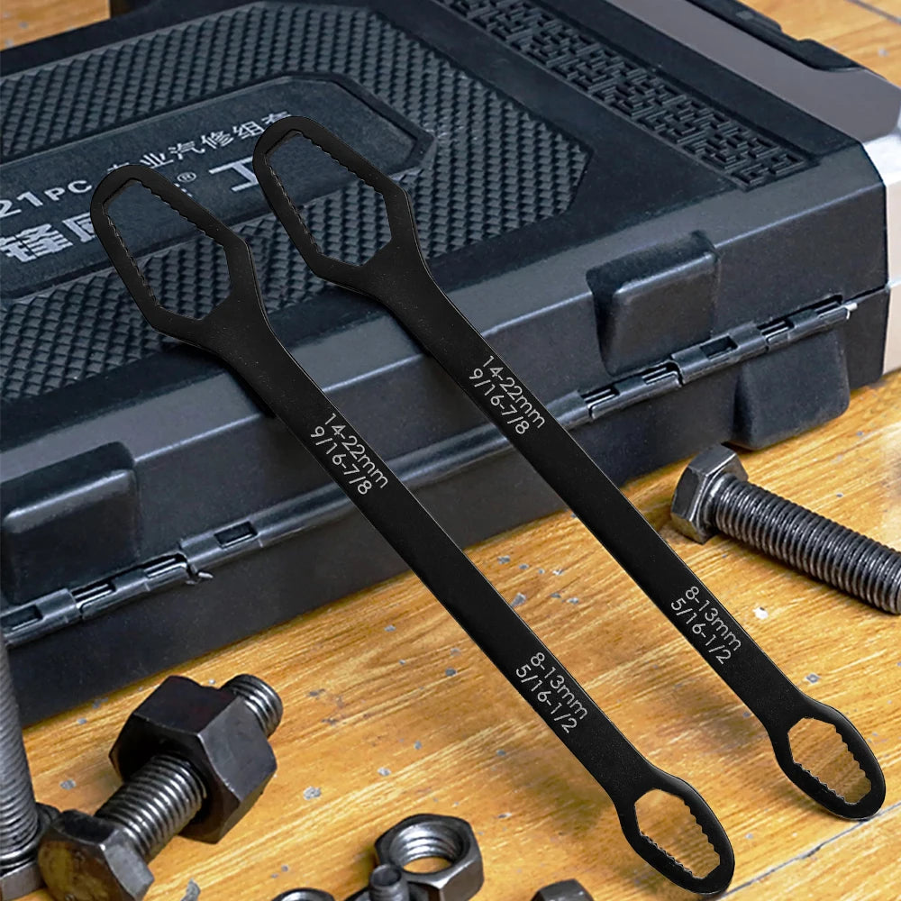 8-22mm Universal Torx Wrench Self-Tightening Adjustable Glasses Wrench Board Double-Head Torx Spanner Hand Tools for Factory