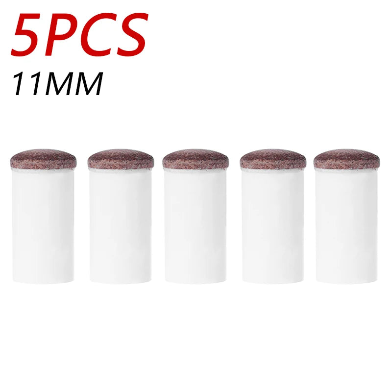 5/10pcs 11mm/ 13mm Slip-On Pool Cue Tips Plastic Snooker Cue Ferrule Billiard Accessories for Billiards Fans Entertainment