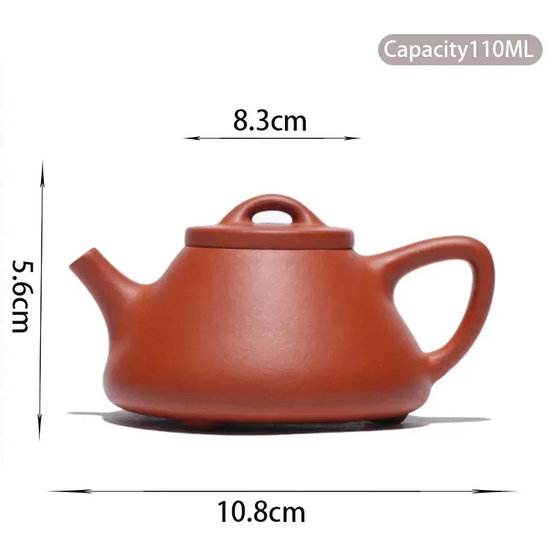110ml Classic Yixing Purple Clay Teapots Raw Ore Section Mud Stone Scoop Tea Pot Home Zisha Filter Kettle Chinese Tea Set Gifts