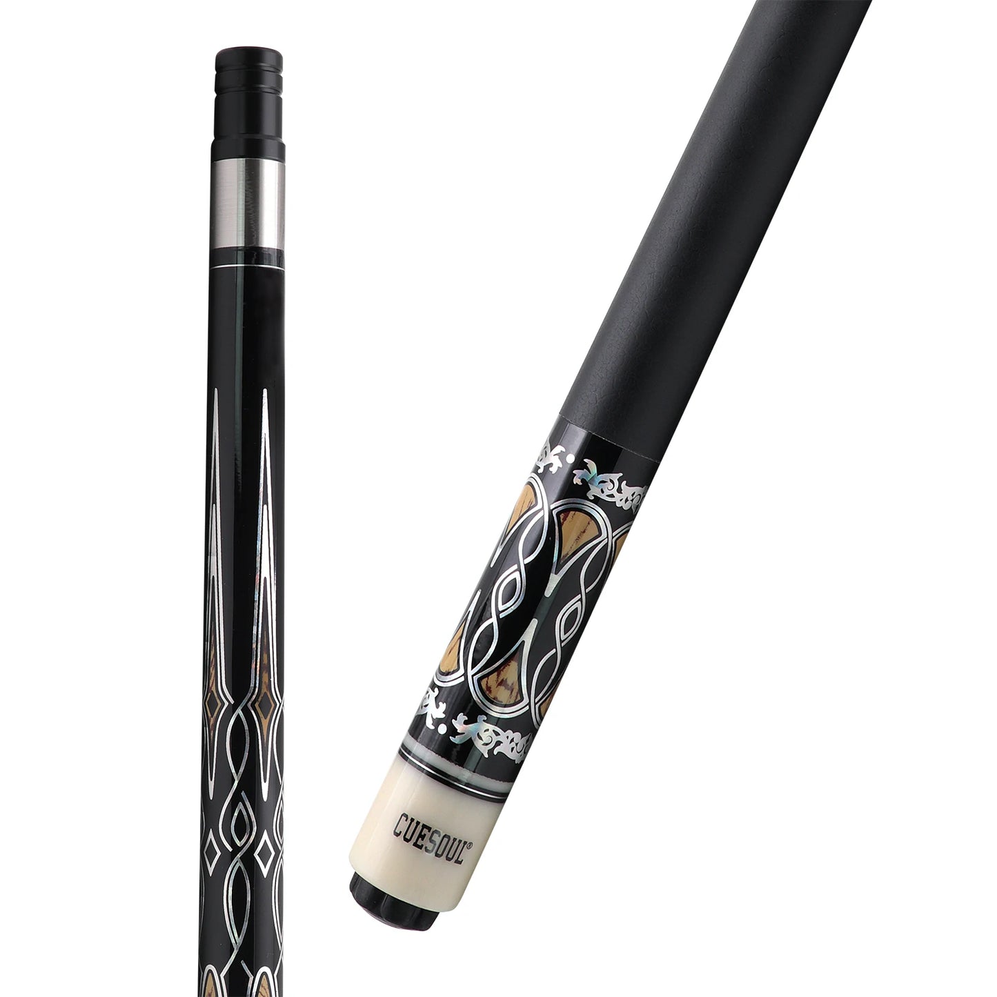 CUESOUL Maple Billiard Pool Cue Stick 58inch 21oz Pool Cue 13mm Cue Tip With Brown Cue Bag