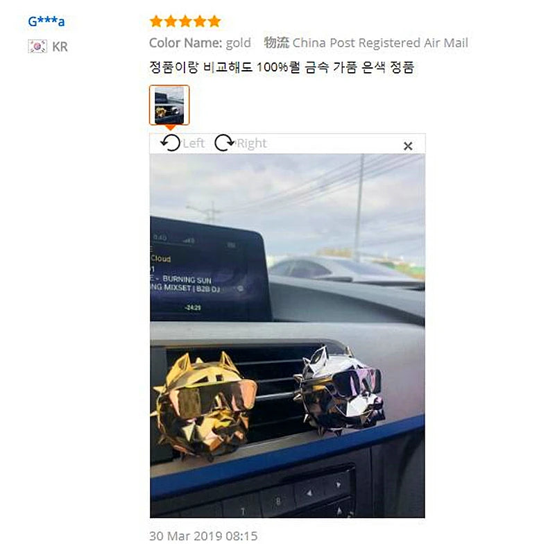 Bulldog Car Air Freshener Perfume Clip Fragrance Diffuser Auto Vents Scent Odor Freshener Perfume Interior Accessories