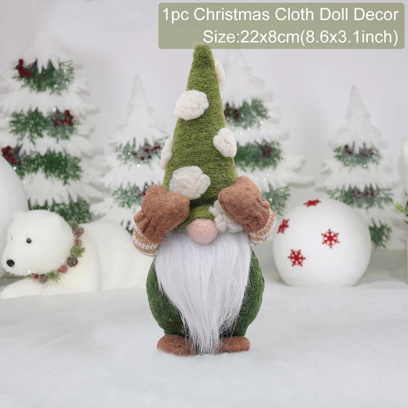QIFU Christmas Doll Ornaments 2024 Merry Christams Decor for Home Cristmas Decor Xmas Gifts Happy New Year 2025 Navidad Noel