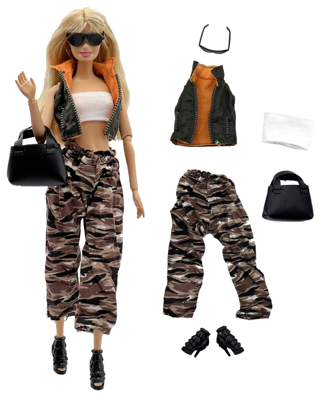 1 Set Cloth Doll Accessories Fashion Model Casual Wear Cool Clothes for 30cm Barbie Doll Kids or Birthday Gift