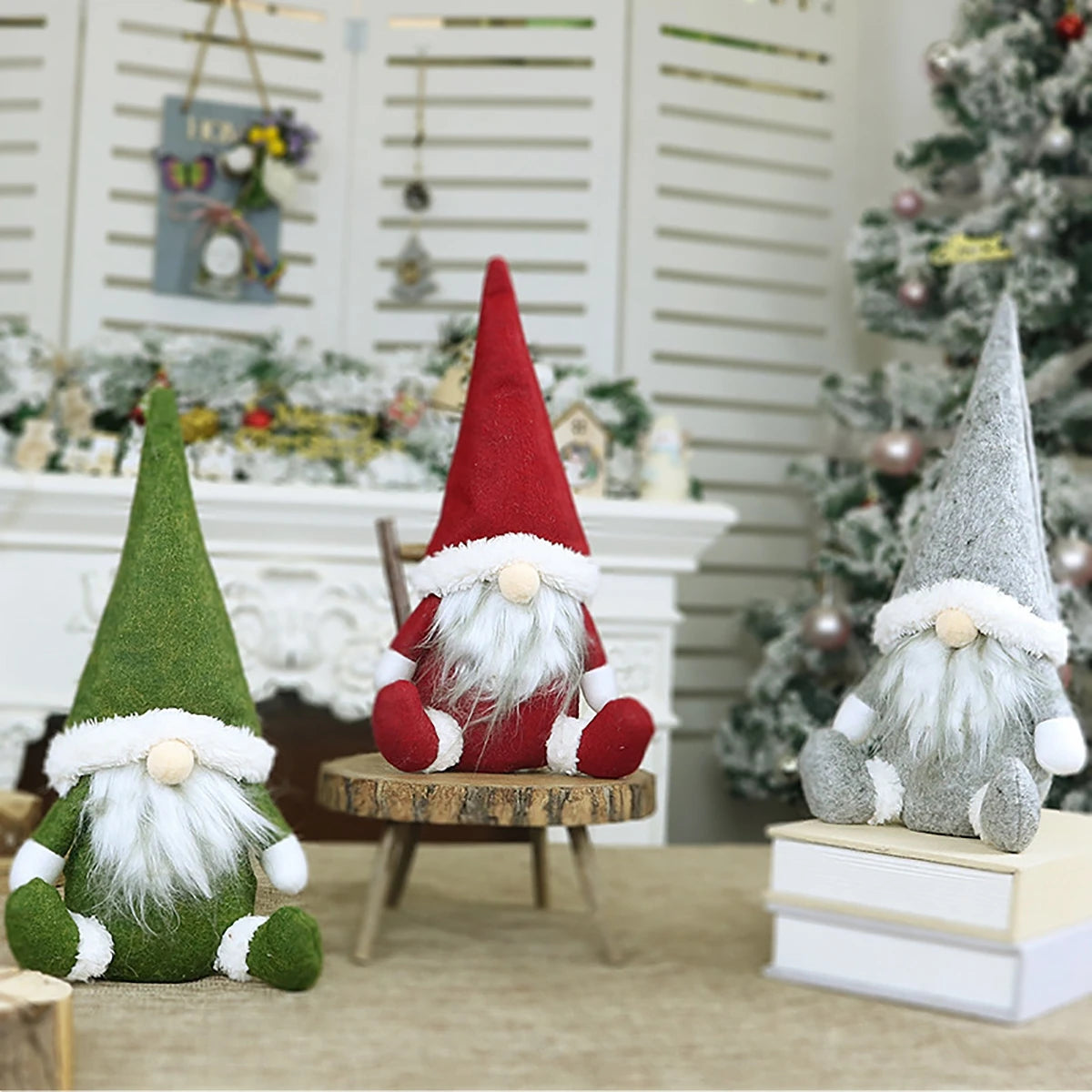 QIFU Christmas Doll Ornaments 2024 Merry Christams Decor for Home Cristmas Decor Xmas Gifts Happy New Year 2025 Navidad Noel