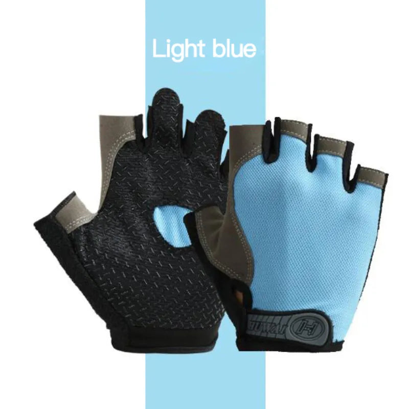 Half Finger Gloves Gym Fitness Anti-Slip Women Men Gel Pad Gloves Gym Cycling Fingerless Gloves Bicycle Accessories