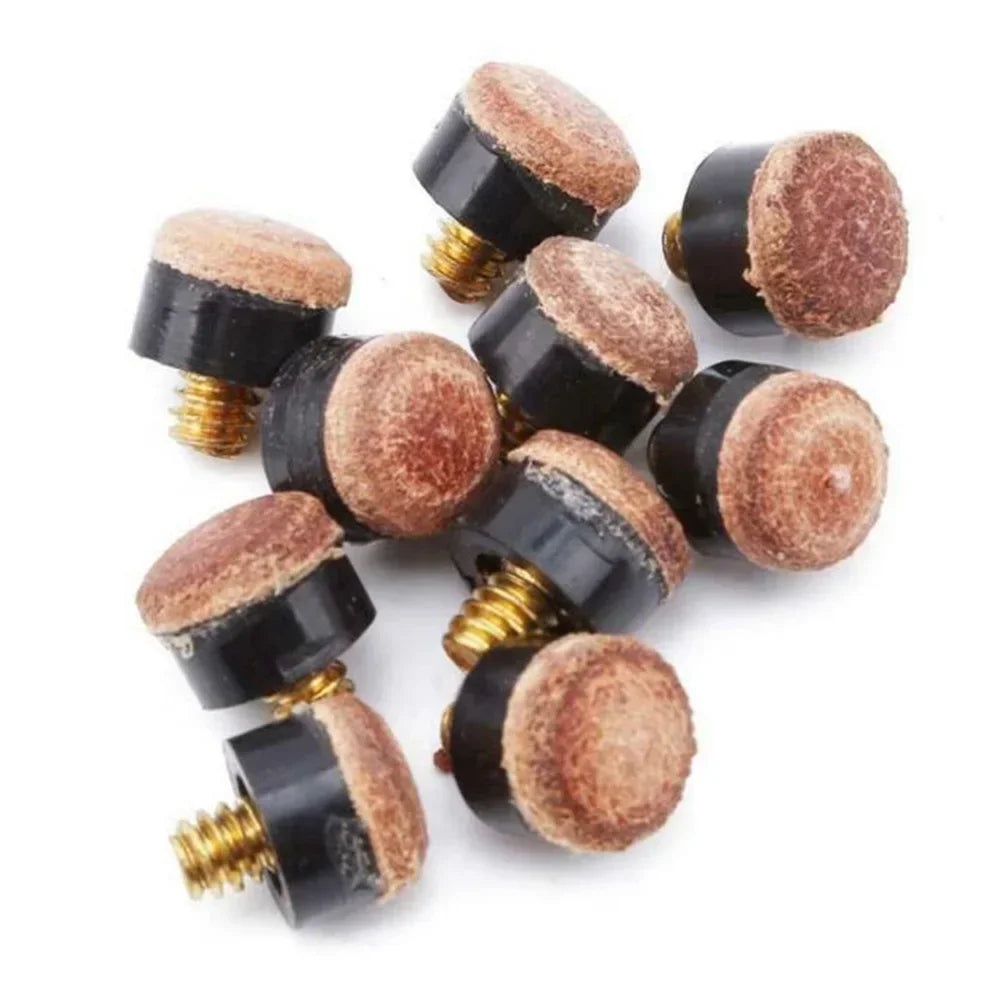 5/10Pcs Screw in Cue Tips Snooker Pool Billards Tip Head Replacement Parts Economic Pool Table Club Snooker Cue Accessories