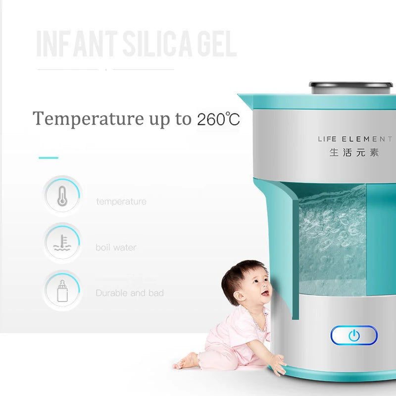 220V Portable Electric Kettle Folding Travel Silicone Kettle Camping Water Boiler Tea Kettle Home Automatic Power Off Kettle