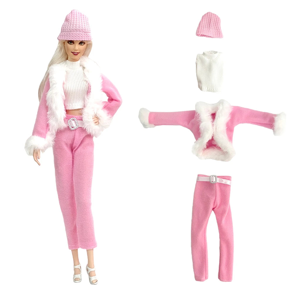 NK Official Mix Style Clothing Fashion Clothing Soft Fur Coat Doll Dress Casual Wear Clothes for Barbie Doll Accessories JJ