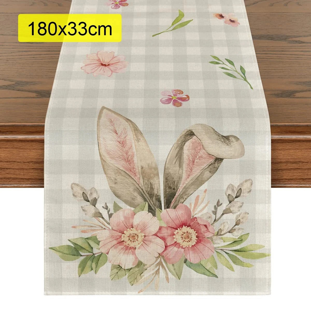 2024 Easter Bunny Table Runner Gnome Rabbit Party Decor Creative Tablemat Easter Placemat Table Decoration for Dining Home