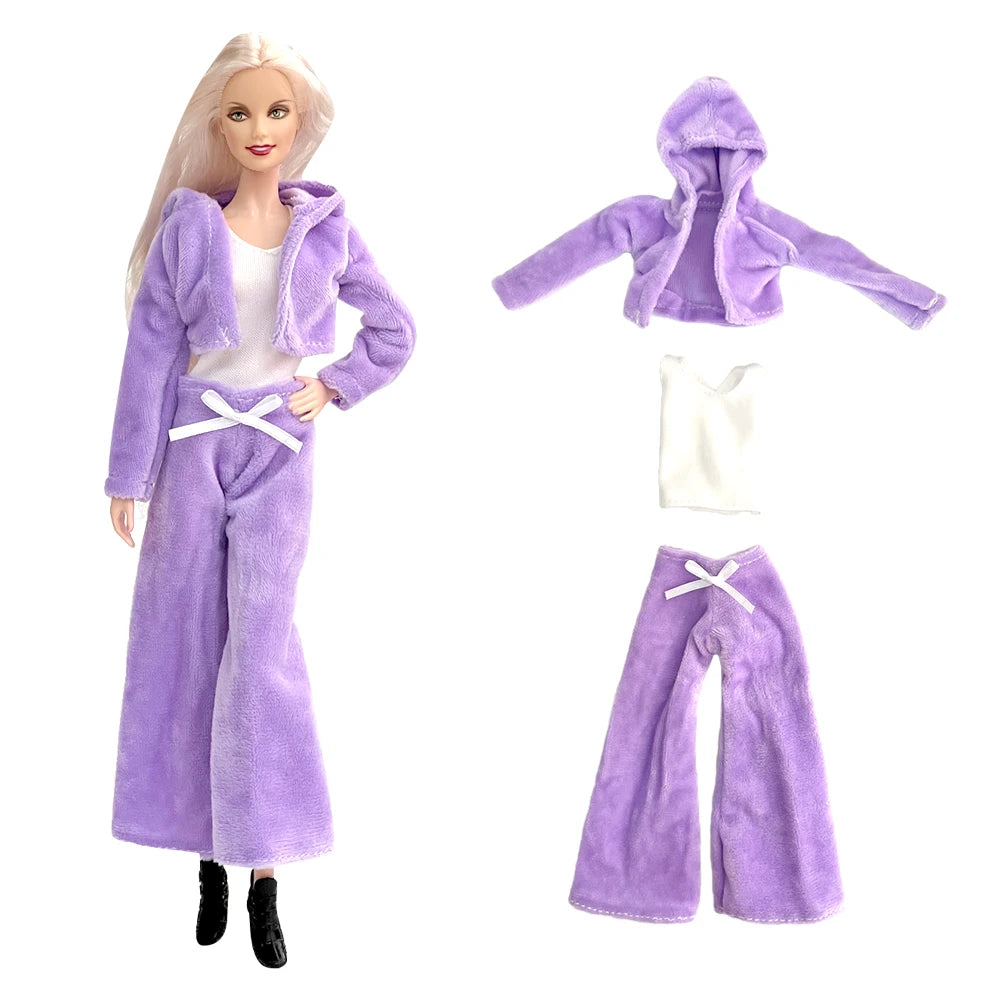 NK Official Mix Style Clothing Fashion Clothing Soft Fur Coat Doll Dress Casual Wear Clothes for Barbie Doll Accessories JJ
