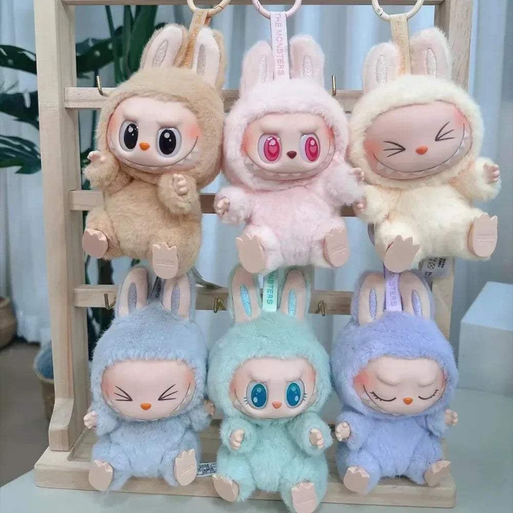 1:1High Quality Macaron 2nd the Monsters Labubu Sitting Party Vinyl Plush Blind Box Decorative Surprise Box Doll Collection Gift