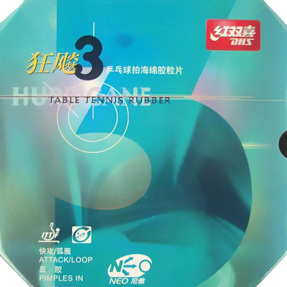 DHS NEO Hurricane 3 NEO Hurricane3 NEO Hurricane-3 Pips-In Table Tennis PingPong Rubber With Orange Sponge 2.15-2.2mm