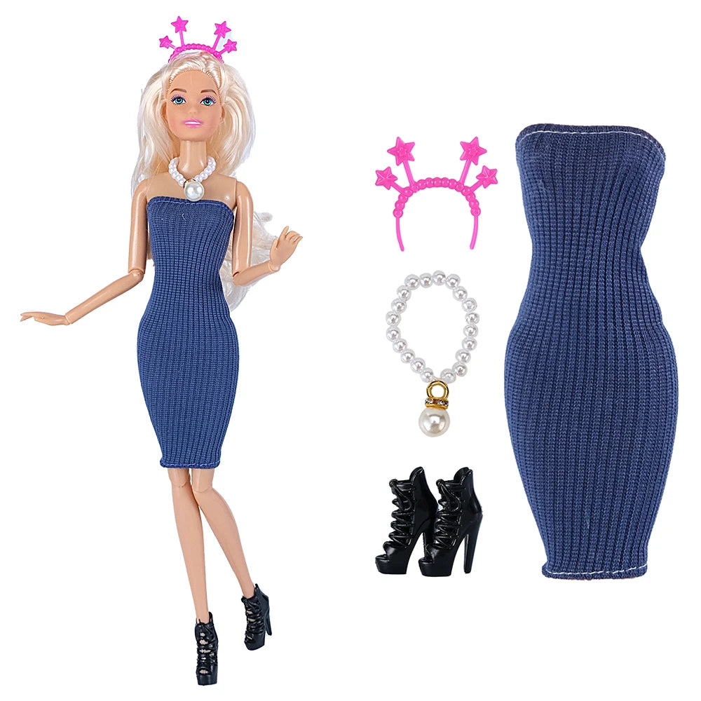 NK Pop Doll Clothes Mermaid Dress Fishtail Skirt Clothing for Barbie Clothes Doll Accessories Toy Gift JJ