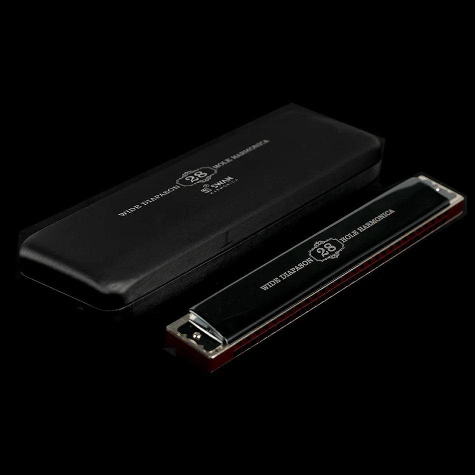 High-End Harmonica Swan 28 Hole Harmonica Polyphony Accent C Adult Students Beginners Professional Performce Harmonica