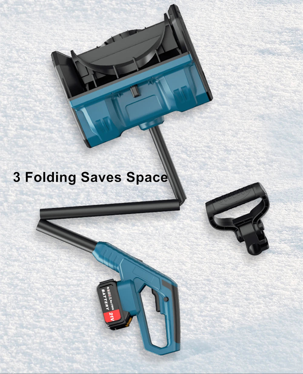 3800W Winter Foldable Electric Snowplow Lithium Electric Snow Sweeper Cordless Snow Shovel Courtyard Street for Makita Battery