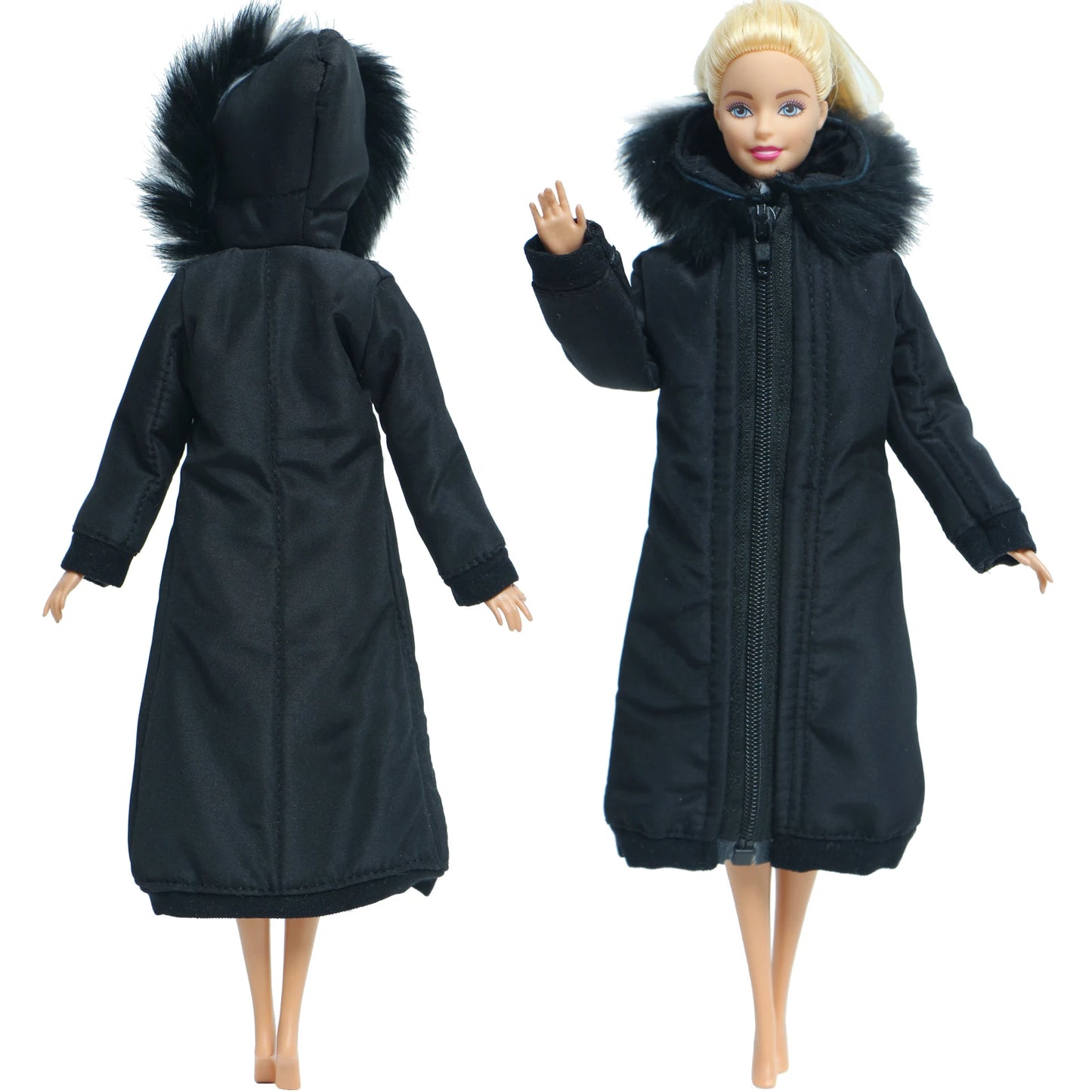 1 Pcs Handmade High Quality Doll Coat Dress Fur Clothes for Barbie Doll Winter Wear Leopard Outfit Doll Accessories Kids Toys
