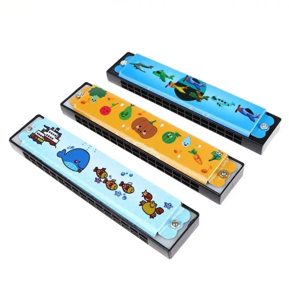Metal Painted Harmonica 16 Holes Educational 16 Holes Harmonica Cute Montessori Mouth Organ Children Gift