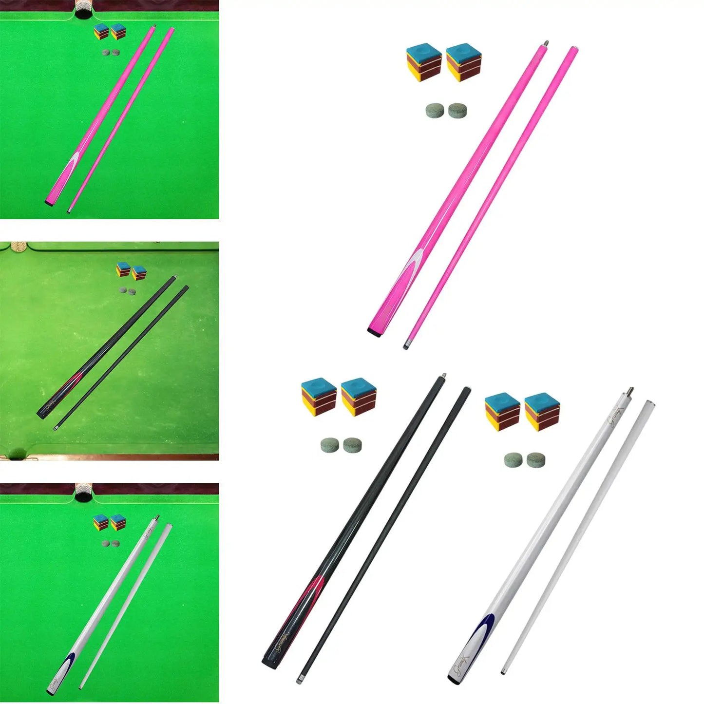 Pool Cue Stick Snooker Cue Carbon Fiber Two Section Portable Billiard Pool Stick Billiard Cue Stick for Men Women Competition